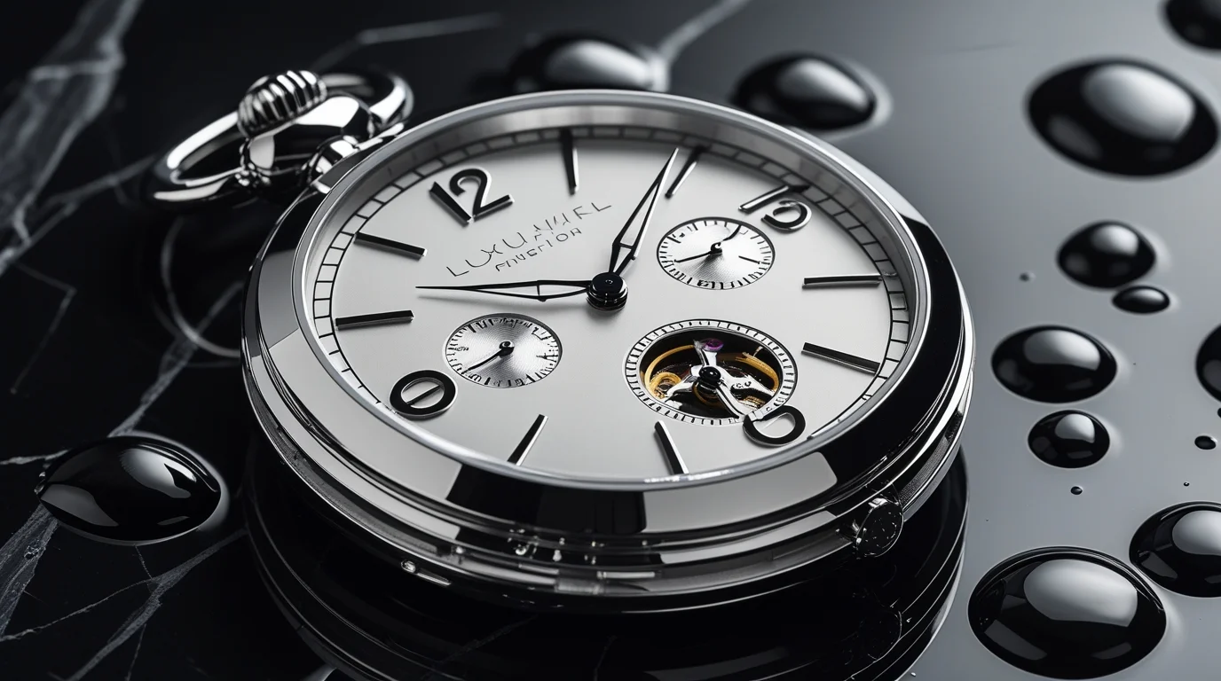 reloj de bolsillo plateado con números arabigos